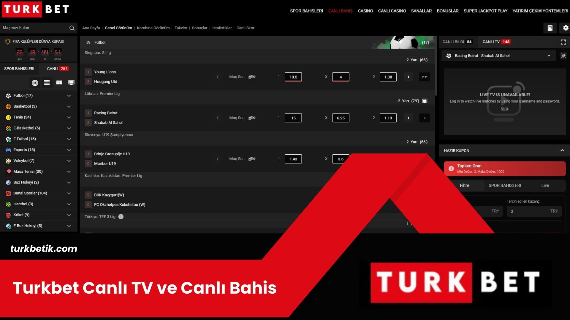 Turkbet Canlı TV Ve Canlı Bahis