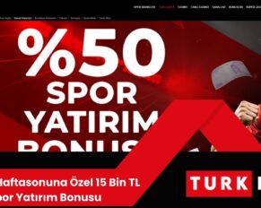 Turkbet Haftasonuna Özel 15 Bin TL Spor Yatırım Bonusu