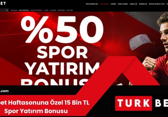 Turkbet Haftasonuna Özel 15 Bin TL Spor Yatırım Bonusu